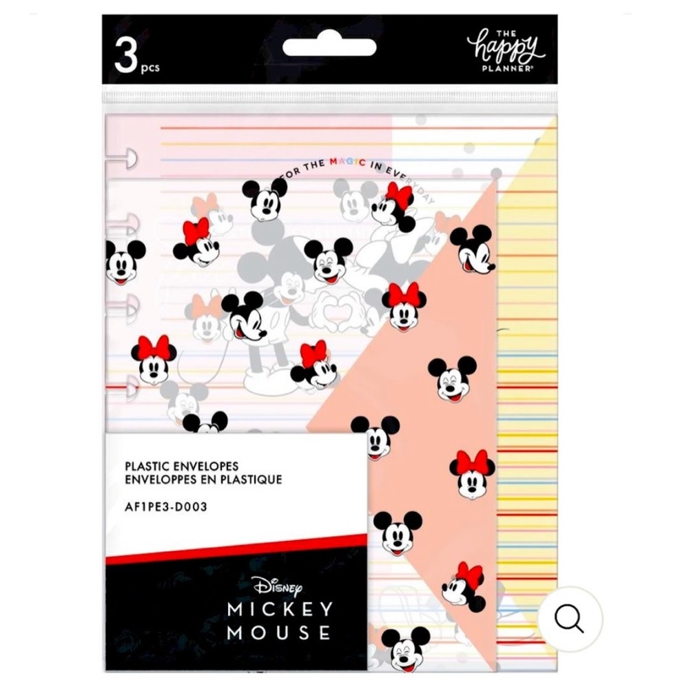 The Happy Planner Mickey and Minnie Mouse Snap In Envelopes 
EVERYDAY MAGIC.